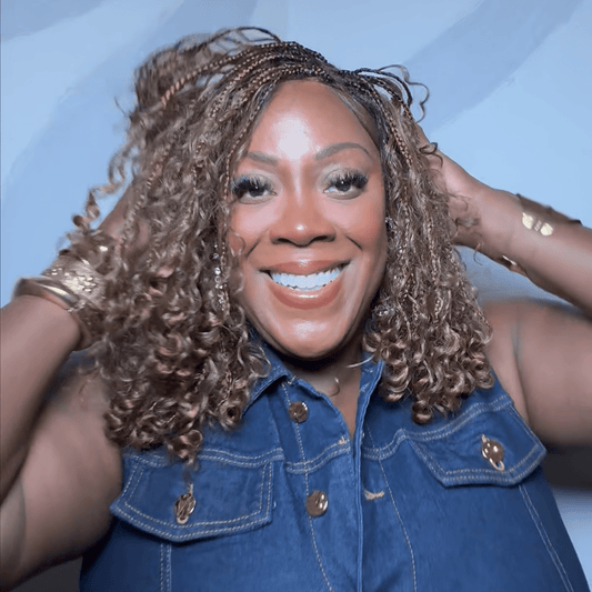 "Lina" HD 7X7 Closure Human Hair Bob Boho Braided Wig - 30 - Luxury HD Braided Wigs for Black Women