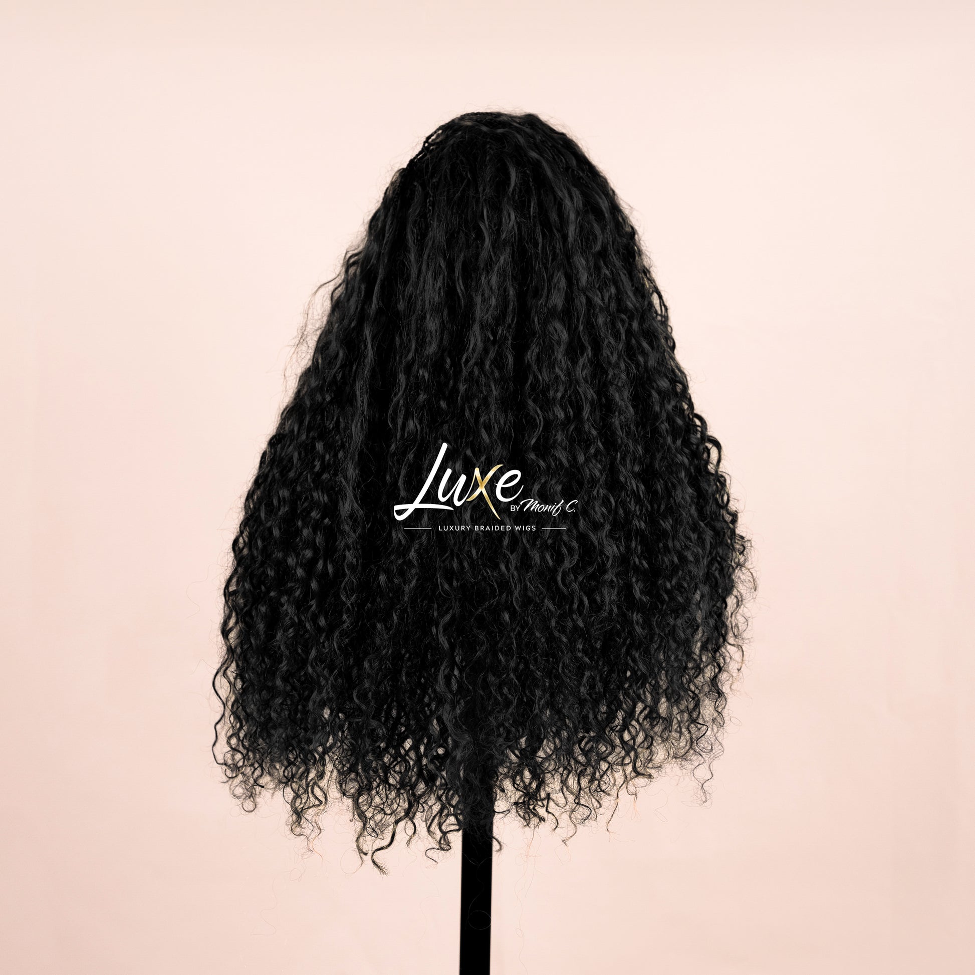 "Tricia" HD Full Lace Human Hair Bora Bora LUXE Braided Wig - Black - Luxury HD Braided Wigs for Black Women