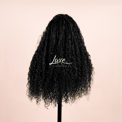 "Tricia" HD Full Lace Human Hair Bora Bora LUXE Braided Wig - Black - Luxury HD Braided Wigs for Black Women