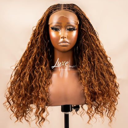 "Joann" HD 7X7 Closure Human Hair Boho Braided Wig - 27/30/33 Mix - Luxury HD Braided Wigs for Black Women
