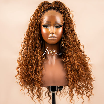"Joann" HD 7X7 Closure Human Hair Boho Braided Wig - 27/30/33 Mix - Luxury HD Braided Wigs for Black Women