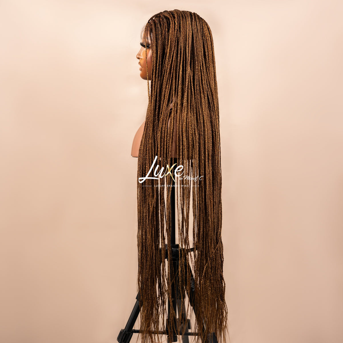 "Mimi" HD Frontal Extra Small Knotless Box Braided Wig - 27/30/33 - Luxury HD Braided Wigs for Black Women