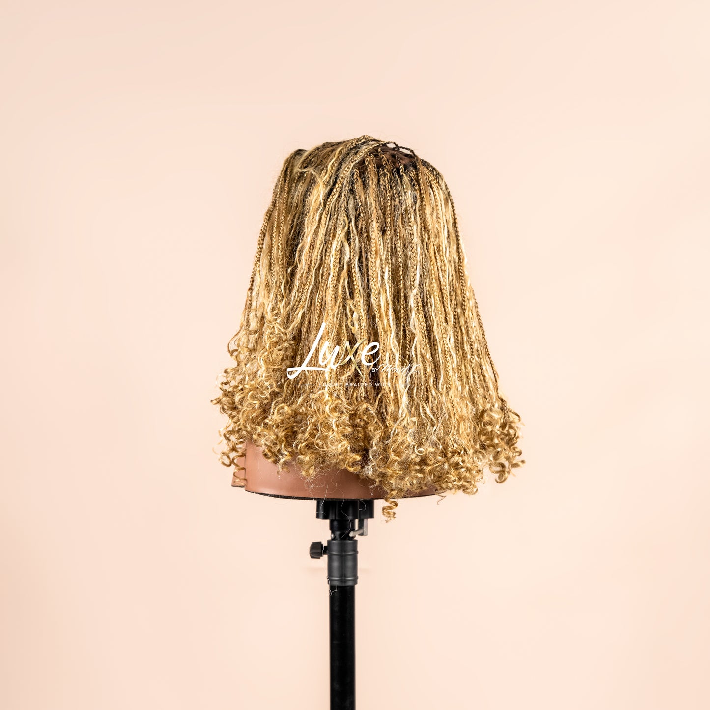 "Lina" HD 7X7 Closure Human Hair Bob Boho Braided Wig - 4/27/613 - Luxury HD Braided Wigs for Black Women