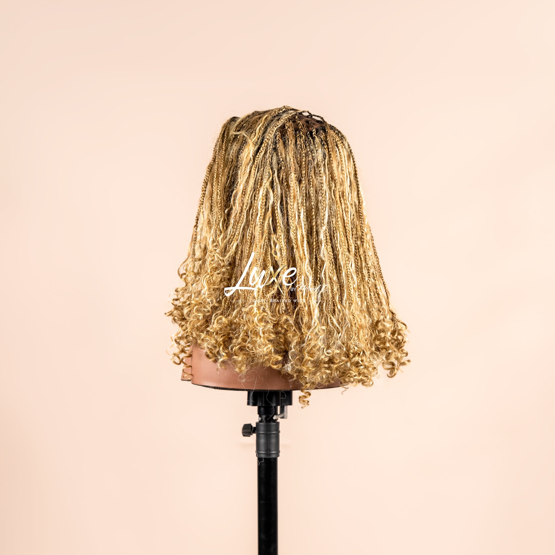 "Lina" HD 7X7 Closure Human Hair Bob Boho Braided Wig - 4/27/613 - Luxury HD Braided Wigs for Black Women