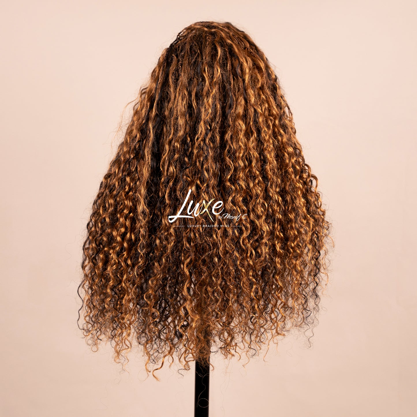 "Tricia" HD Full Lace 100% Human Hair Bora Bora LUXE Braided Wig - 1B/30 MIx