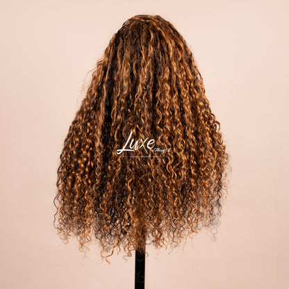 "Tricia" HD Full Lace 100% Human Hair Bora Bora LUXE Braided Wig - 1B/30 MIx - Luxury HD Braided Wigs for Black Women