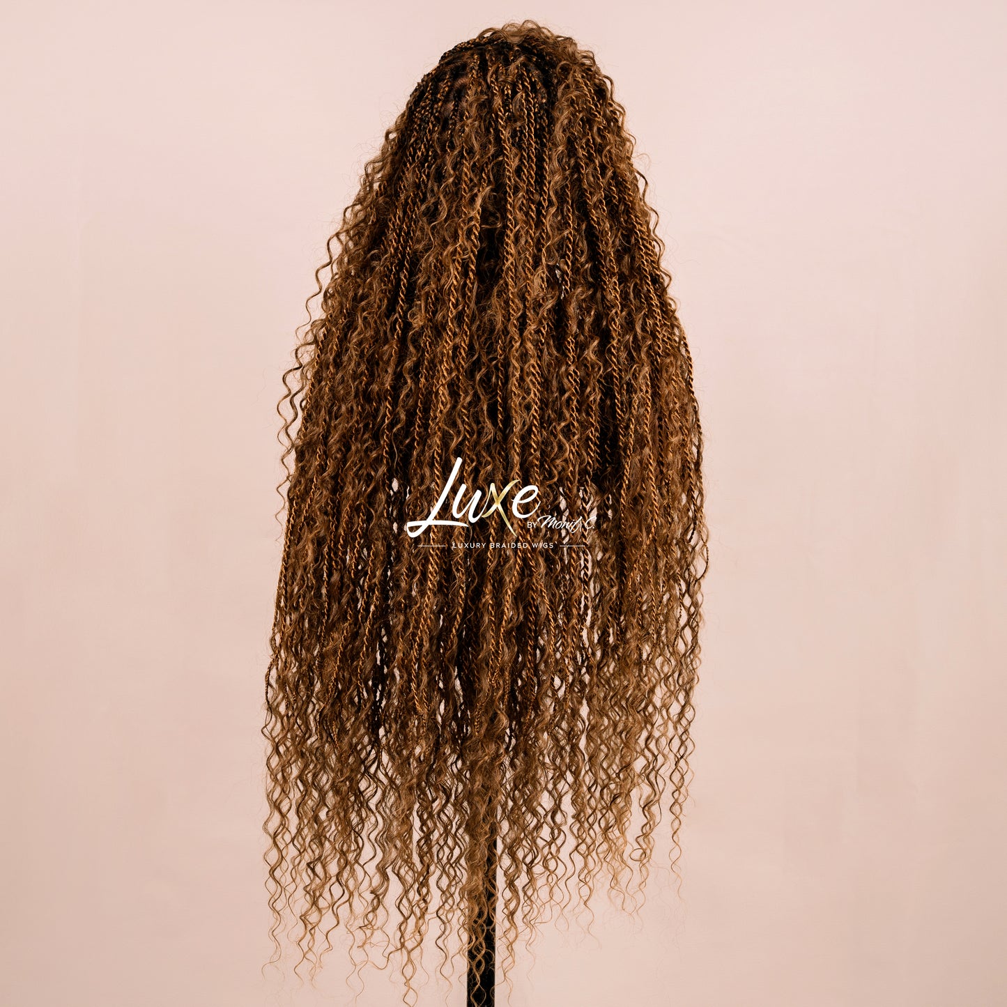 "Lana" HD Full Lace Human Hair Island Twist Boho Braided Wig - Sandy Brown